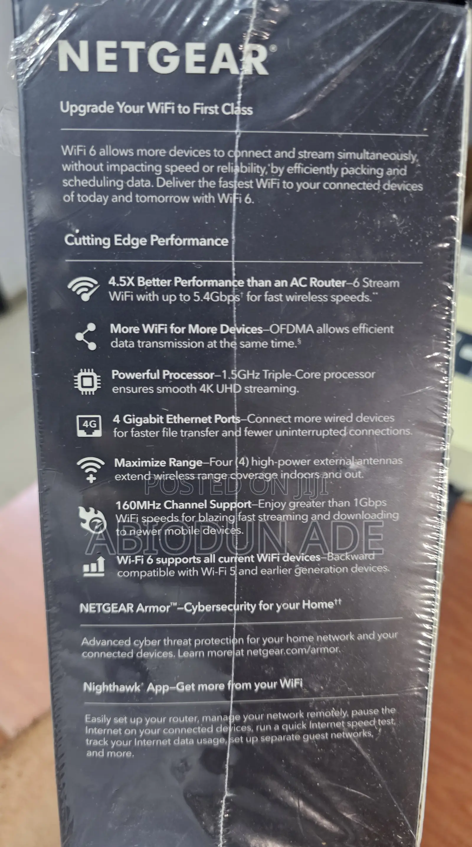 Netgear Nighthawk Ax6 Ax5400 Wifi 6 Router (Rax50)