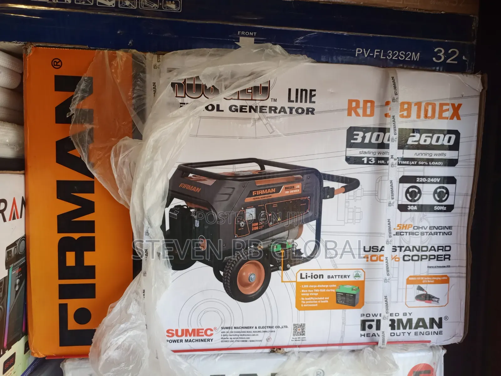 Sumec Firman 3.1kva Rugged Generator With Key Starter | Rd3910ex