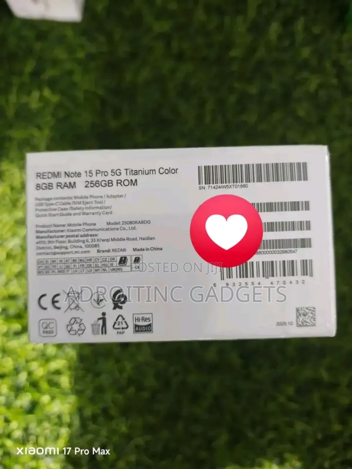 New Xiaomi Redmi Note 15 Pro+ 256 GB