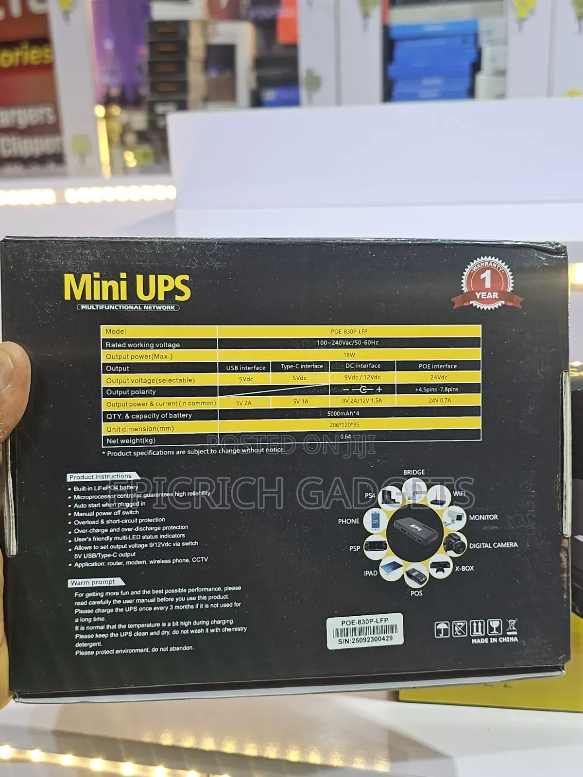 Ske Mini Dc Ups Router Powerbank 20,000mah