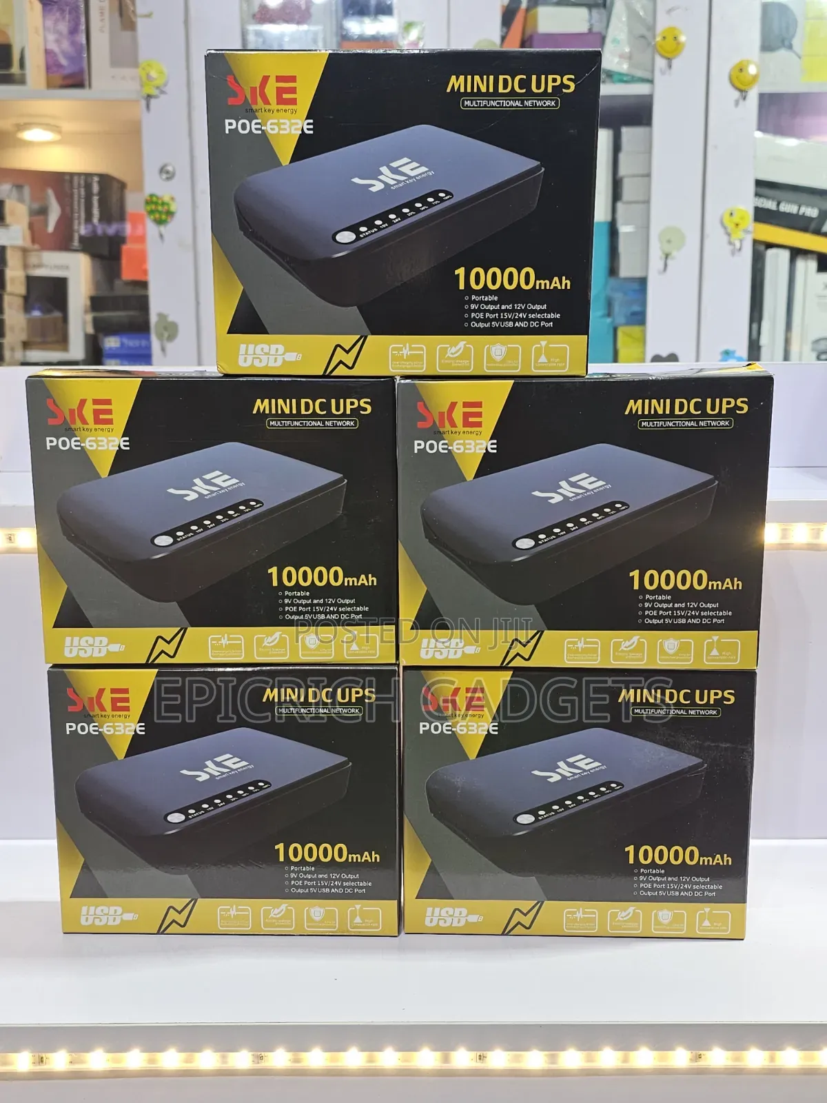 Ske Mini Dc Ups Router Powerbank 10,000mah