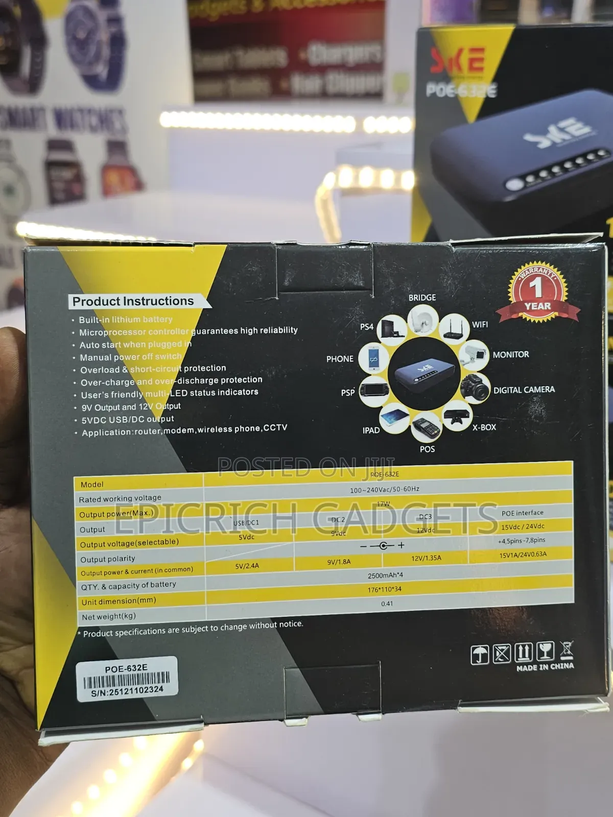 Ske Mini Dc Ups Router Powerbank 10,000mah