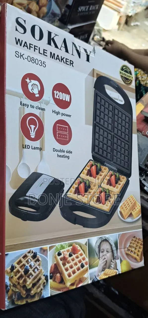 Sokany Sk-08035 4 Face Waffle Maker - 1200w