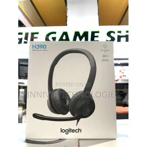 Logitech H390 Usb Headset Noise-Canceling Microphone - Black
