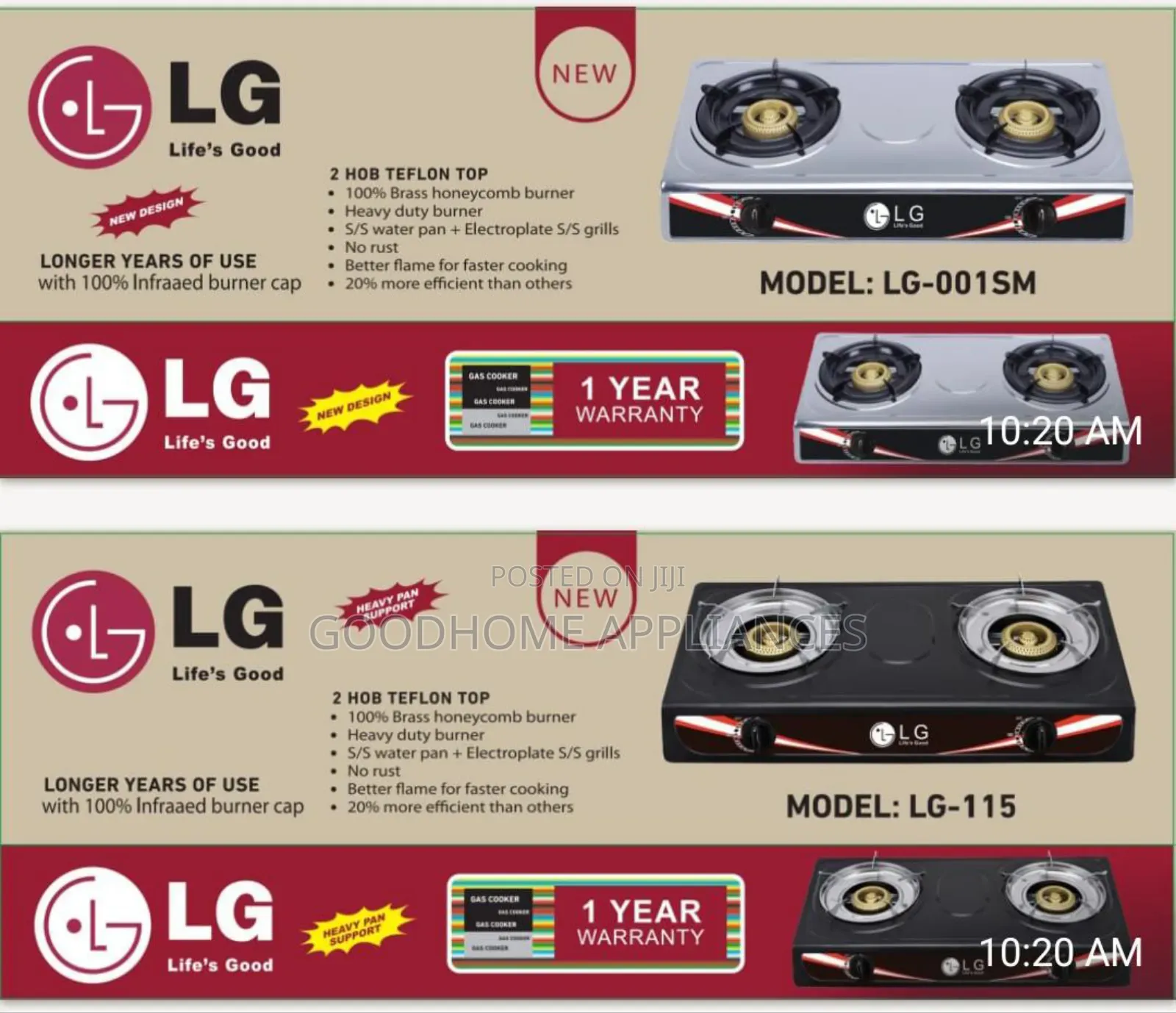 Lg Gas Cooker