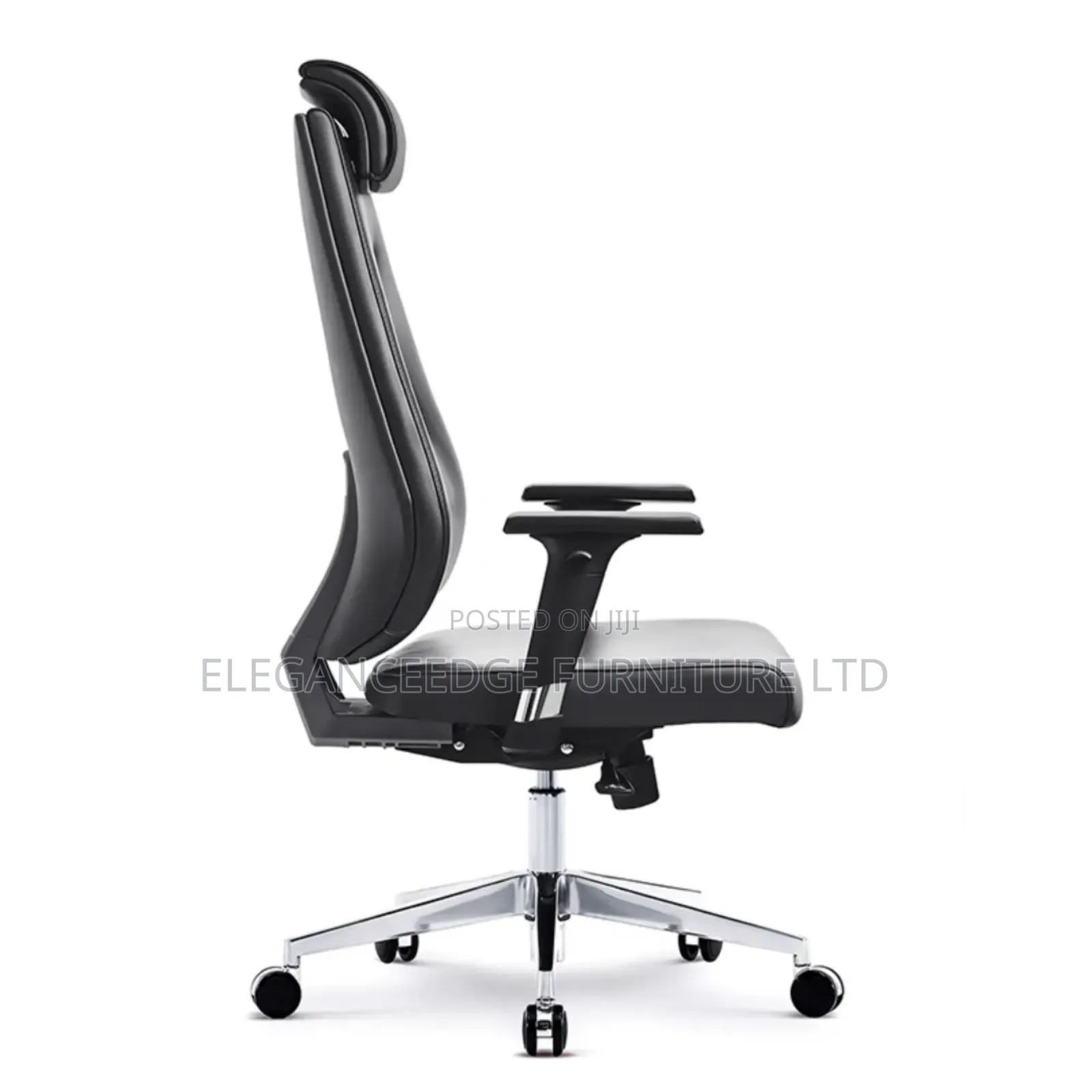 Black Executive High Back Adjustable Arms With Sturdy Legs