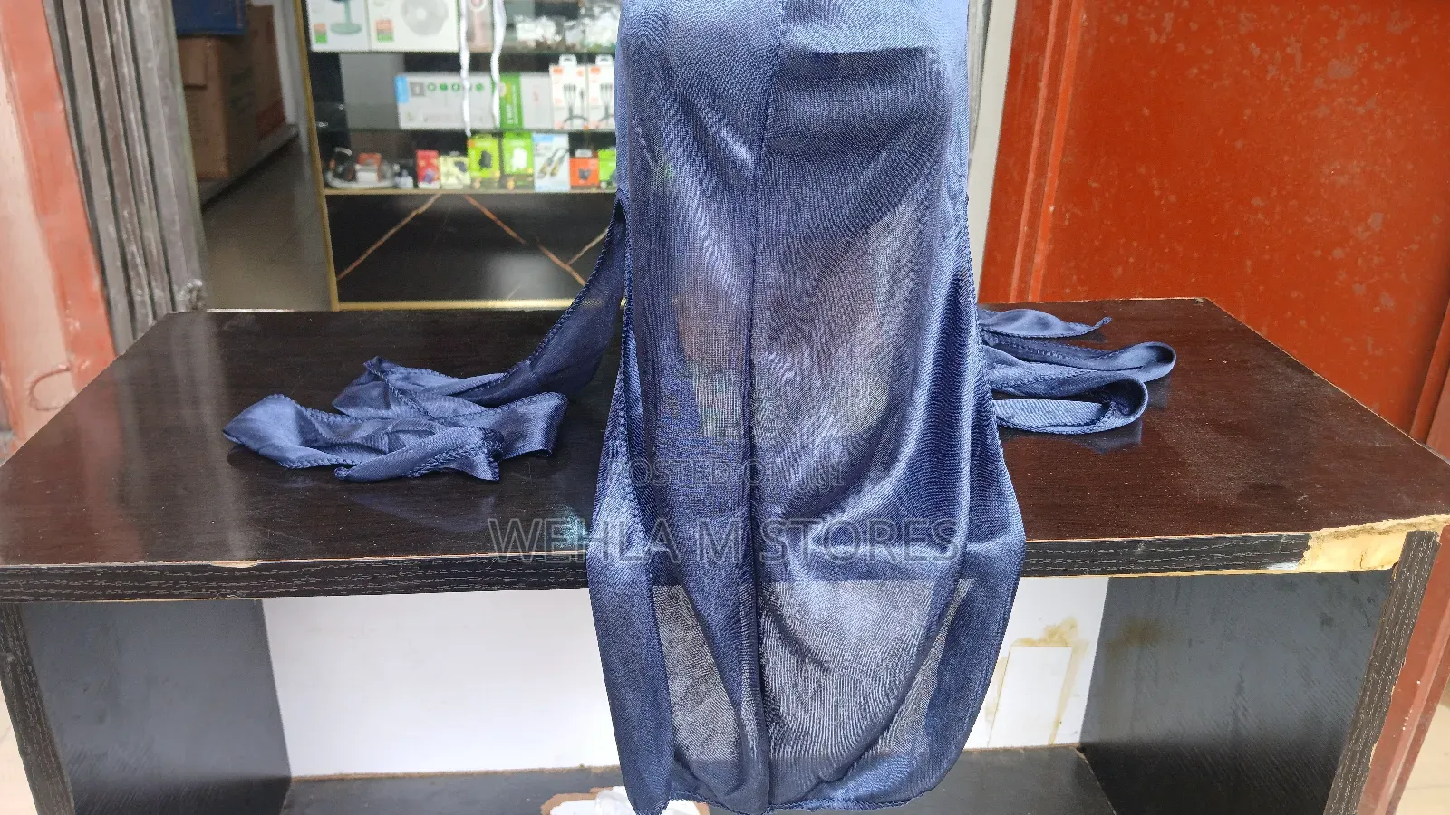 Durag With Long Tail (Navy Blue)