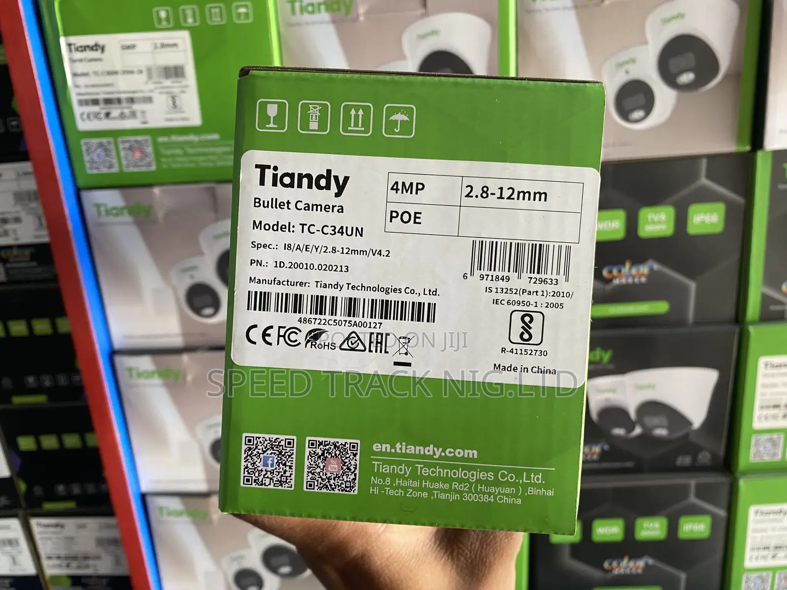 Tiandy Tc-C34un 4mp Poe Motorized Varifocal Bullet Camera (2.8–12mm)