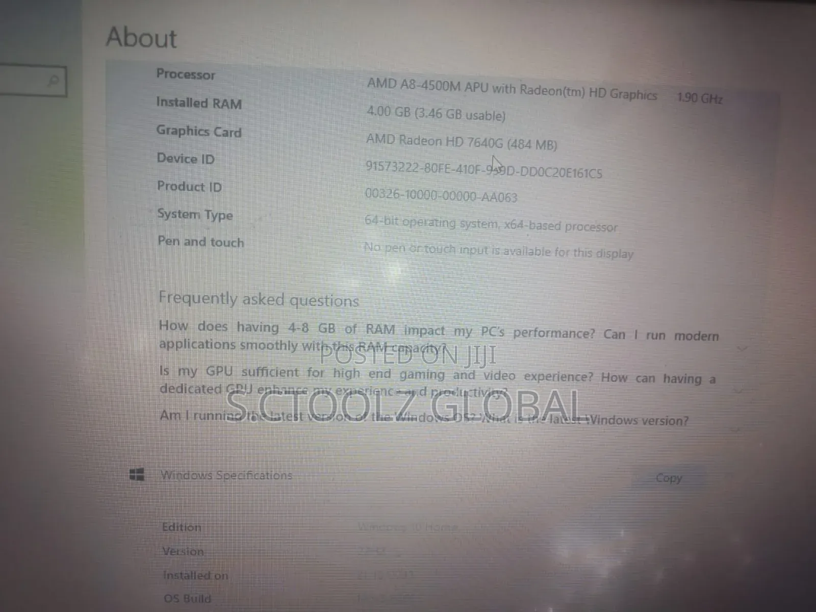 Laptop Samsung NP355V5C 4GB AMD HDD 750GB