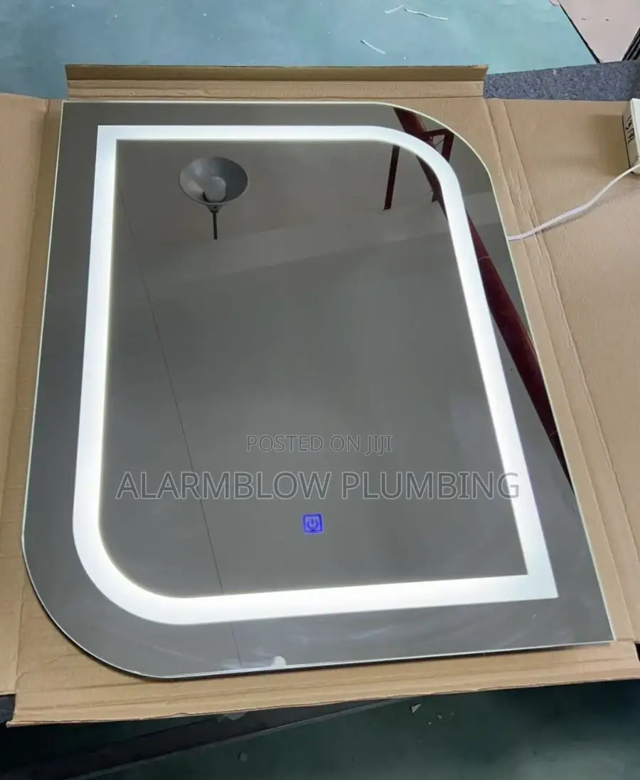 Decorative Wall Mirror With Led Lighting And Touch Sensor 4 Bathroom,