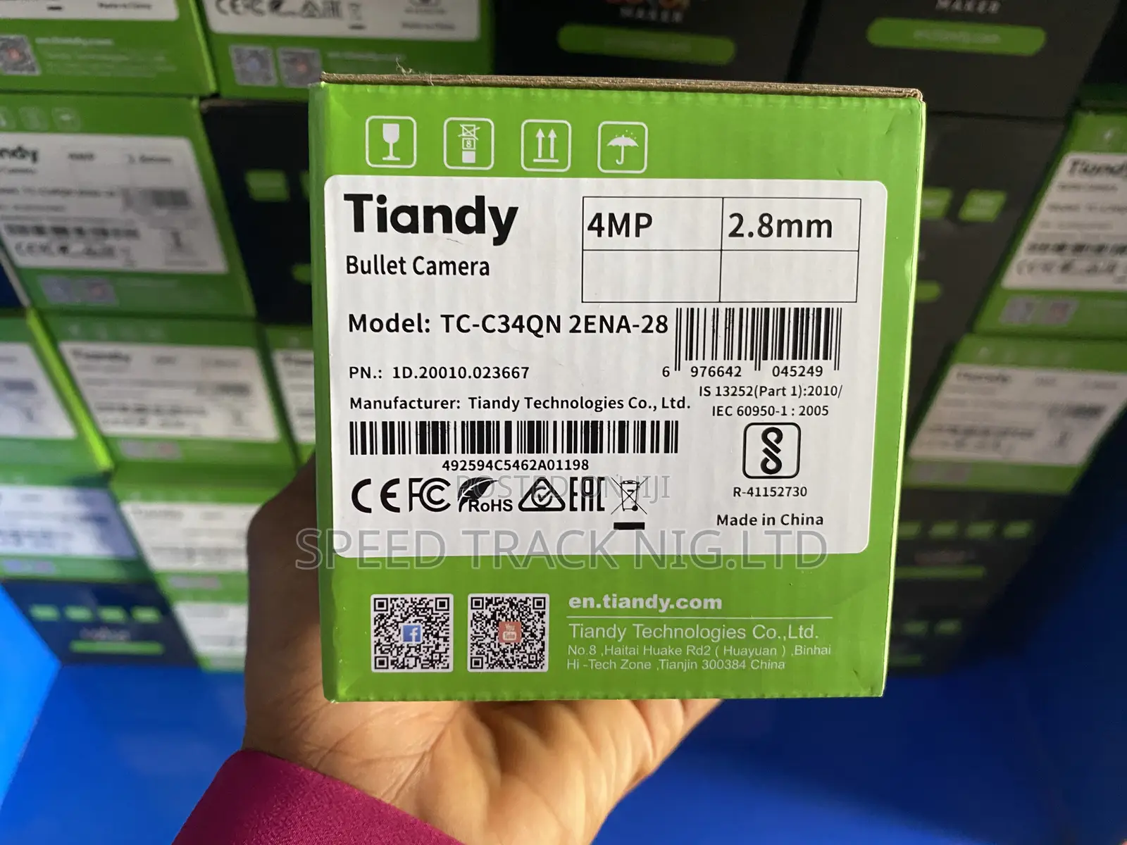 Tiandy Tc-C34qn 2ena-28 4mp Colormaker Bullet Camera (2.8mm)