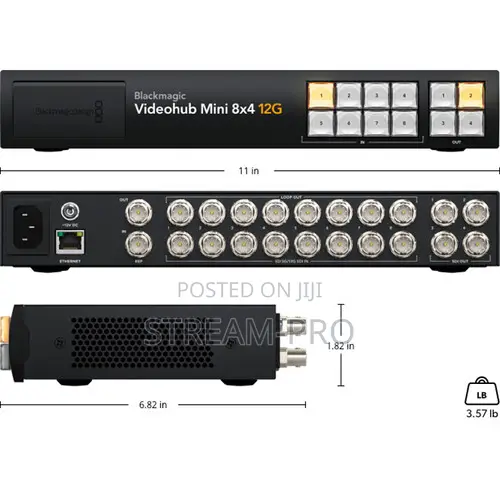 Blackmagic Design Videohub Mini 8x4 12g Router