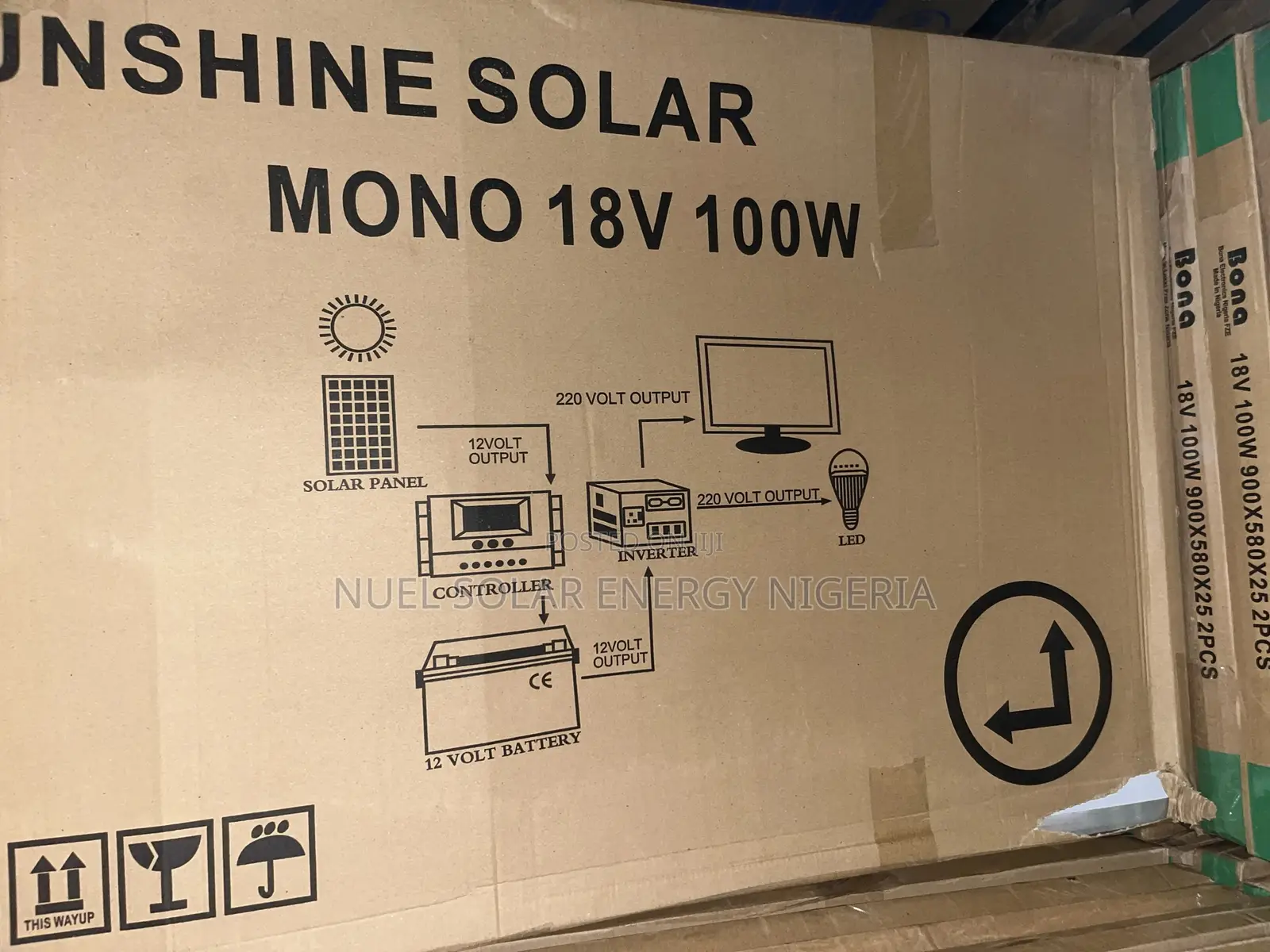 100w Sunshine Solar Panel 18v