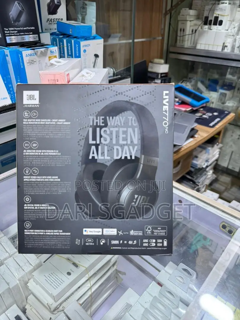 JBL Live 770nc Wireless Over-Ear Noise-Cancelling Headphones