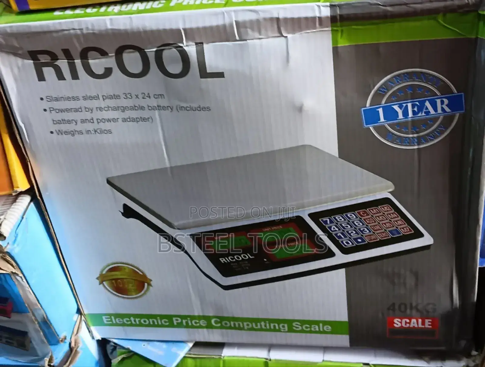 Ricool 40kg Digital Weighing Scale – Price Computing Platform Scale