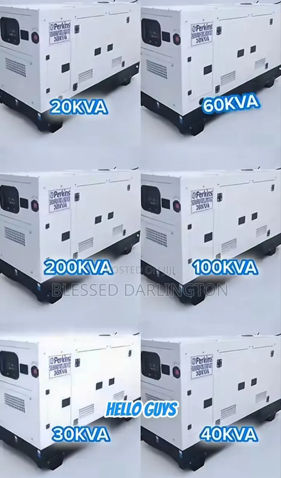 All Perkins Soundproof Generator 2yrs Warranty