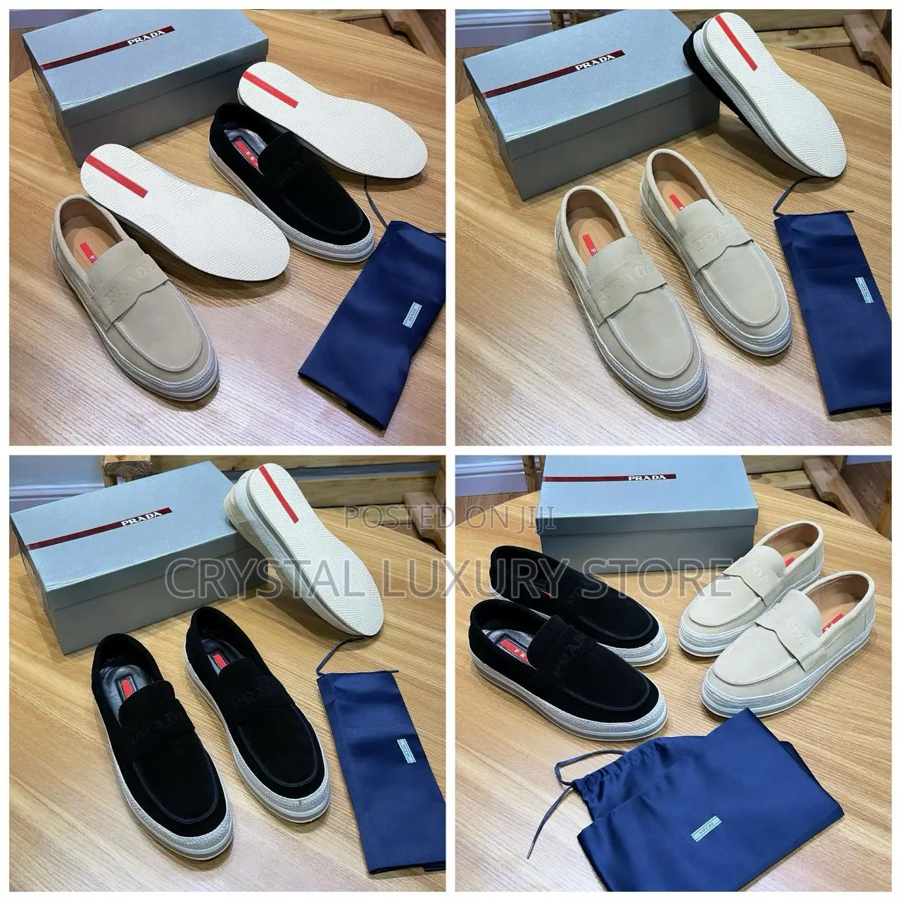 New Prada Espadrille Men Quality Luxury Loafers