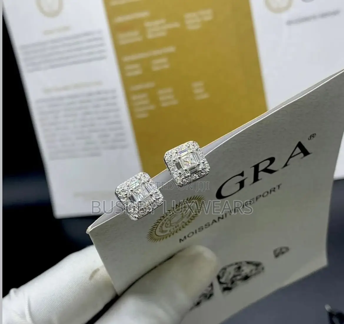 Vvs Moissanite Earring Passes Diamond Tester