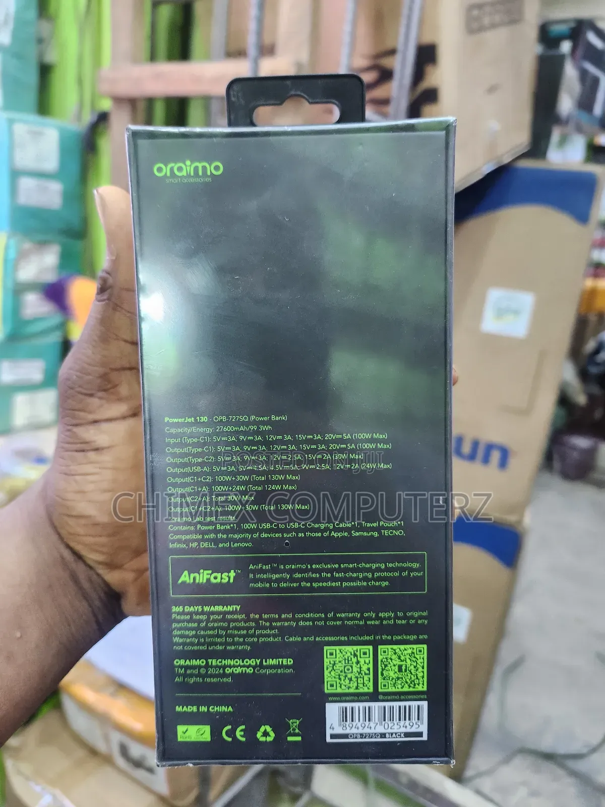 Oraimo Powerjet 130 27600mah 130w Fast Laptop Power Bank