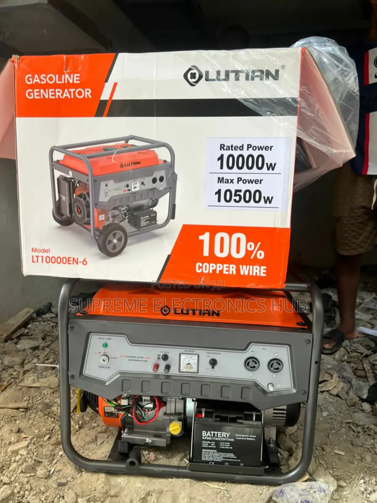 100% Copper Lutian Lt10000en-6 10.5kva Remote Start Petrol Generator ●