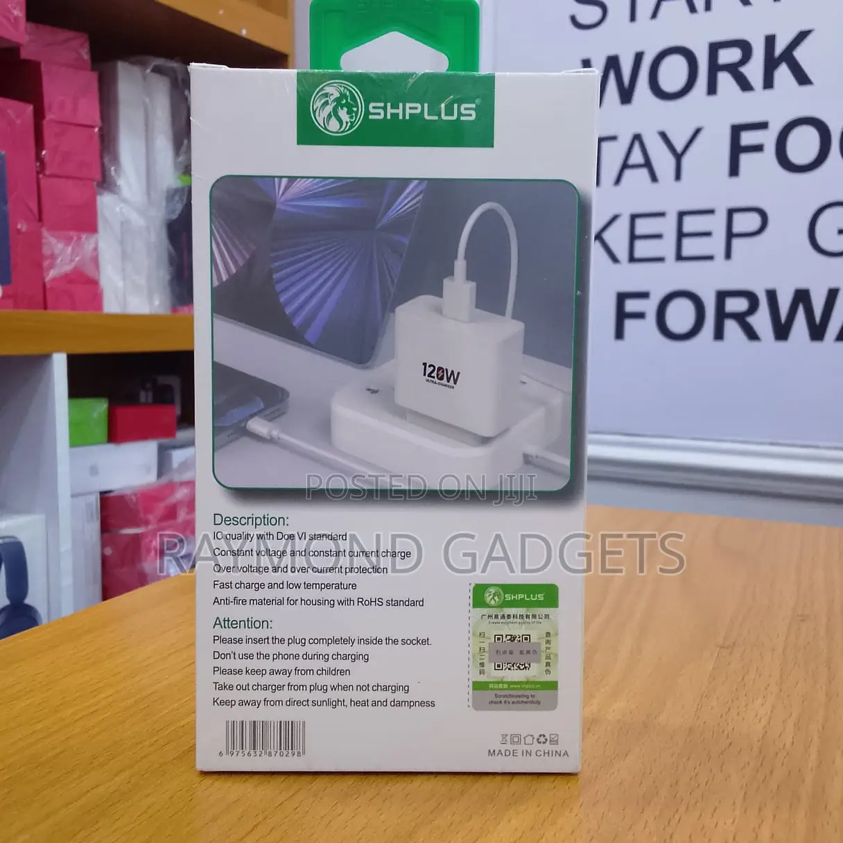Shplus 128w Fast Charger Sh-A4003 – Ultra Speed Ios Charger