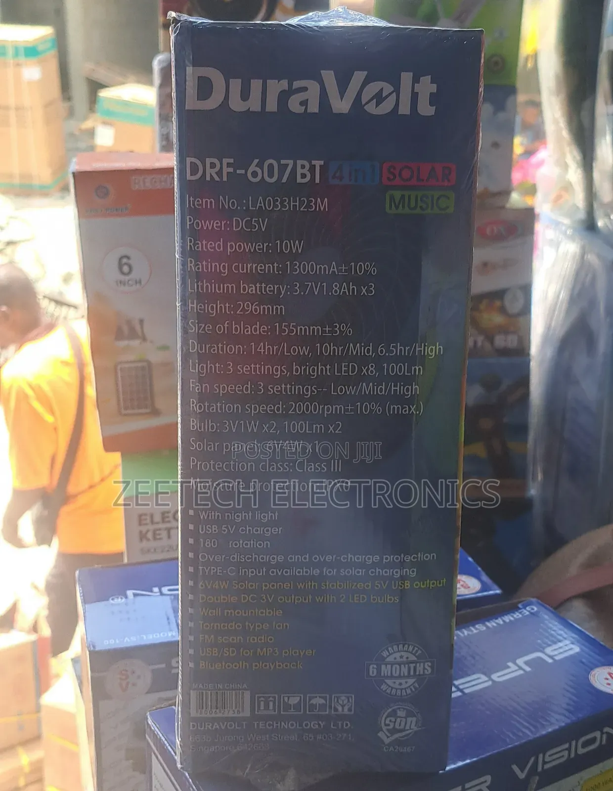 Duravolt 7" Rechargeable Fan