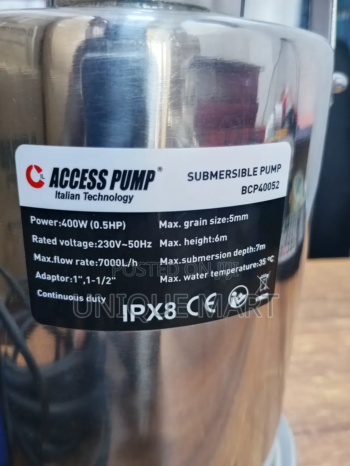 0.5hp Stainless Fountain Submersible Pump.100% Copper Coil