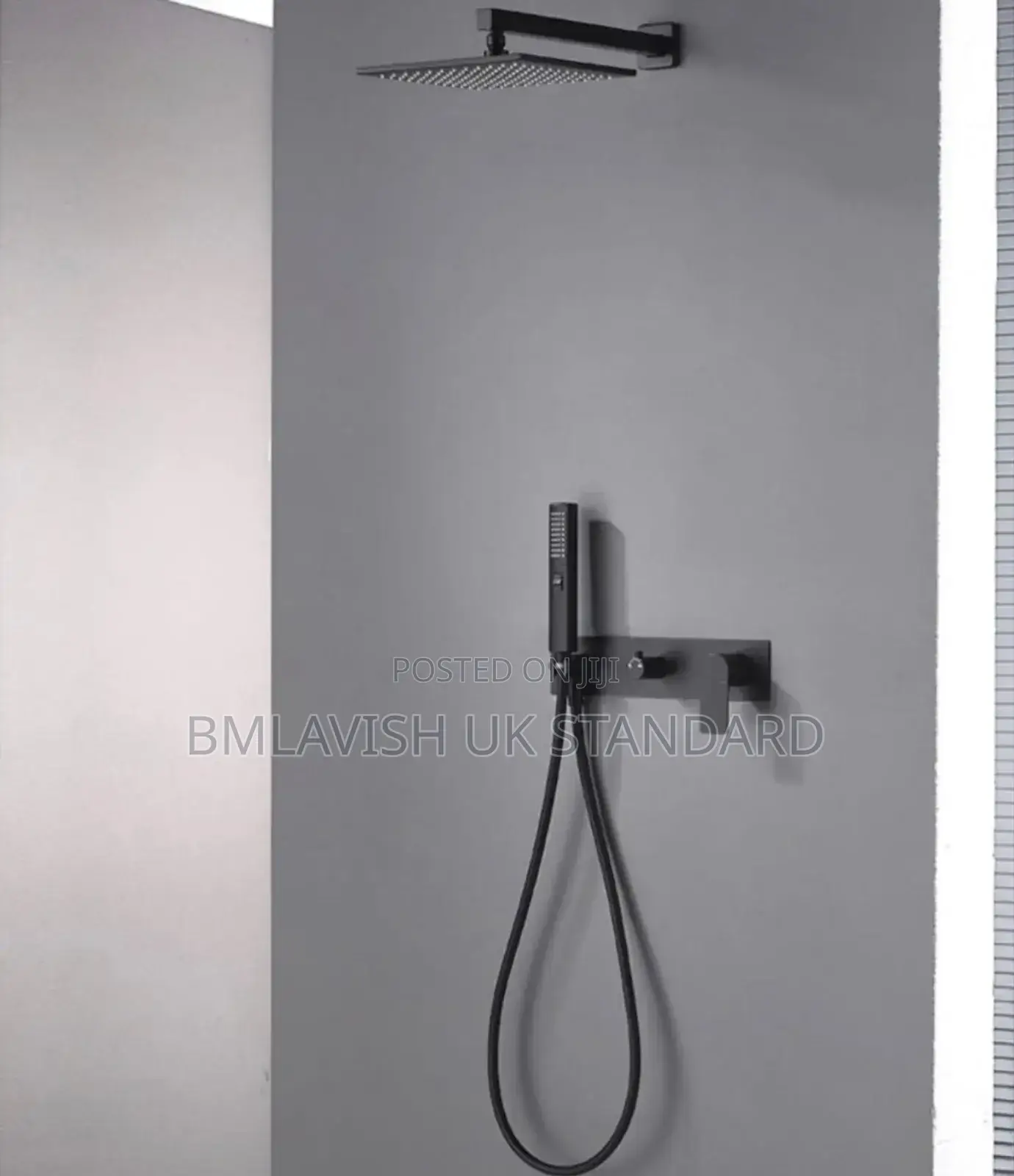 4ways Black Conduit Shower Set