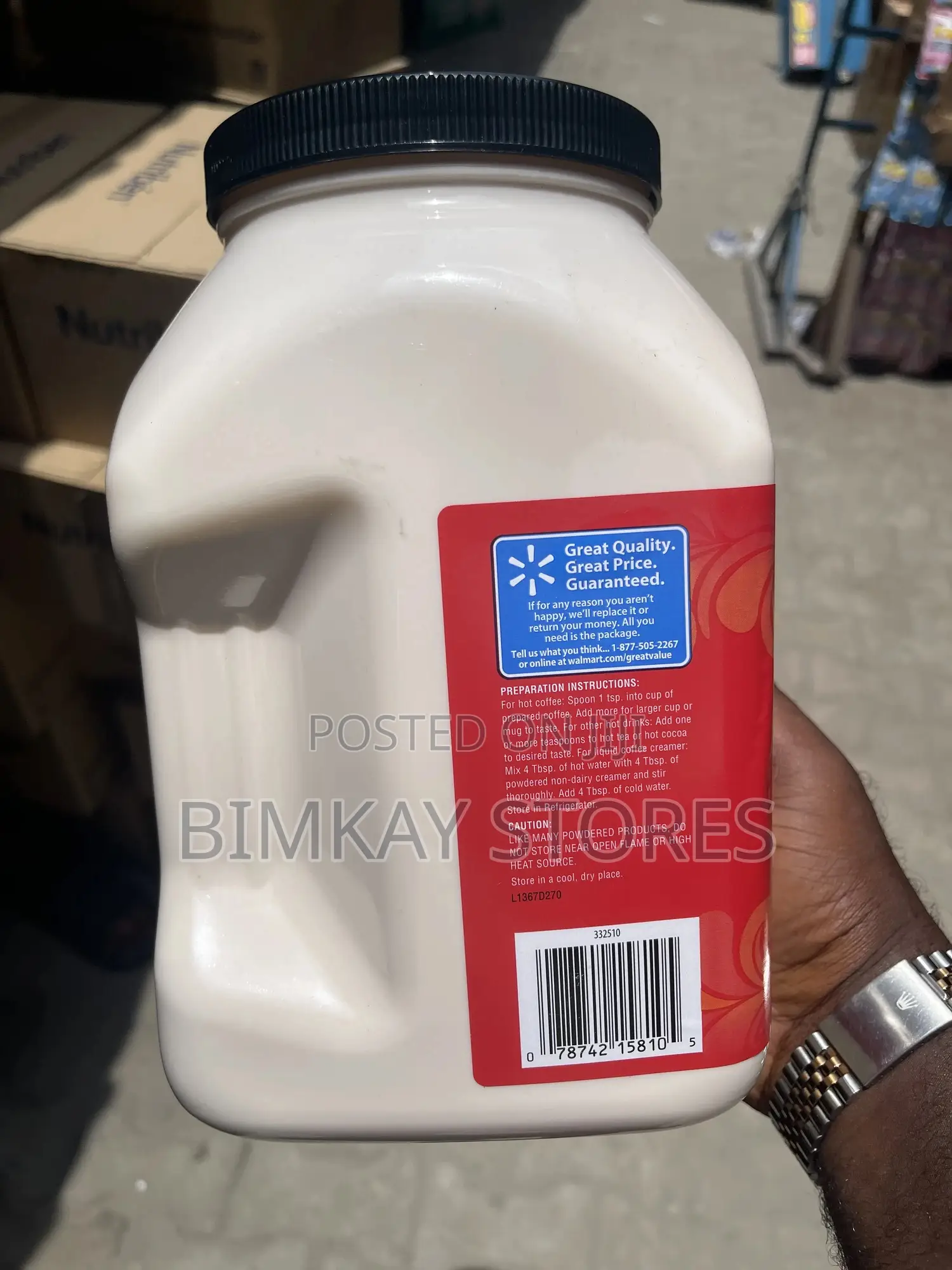 Great Value Coffee Creamer Original 1.7kg