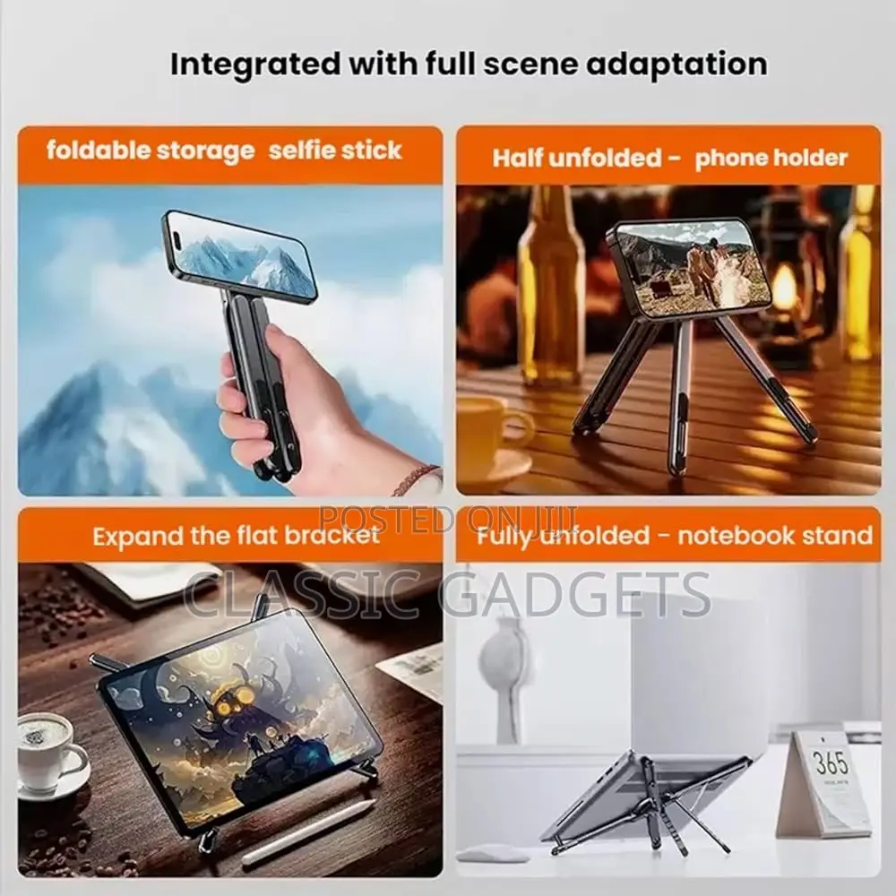 A8 3-in-1 Magnetic Universal Laptop, Tablet Phone Stand