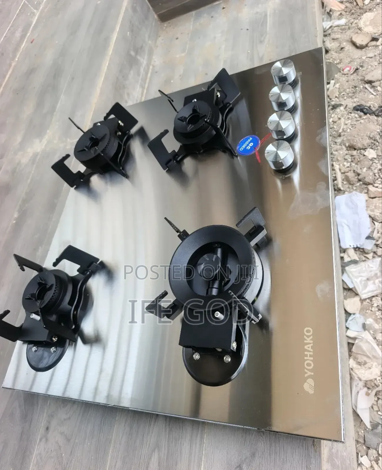 Original Yohako Made in Turkey Built-in Flips Up 4 Burners Gas Cooker