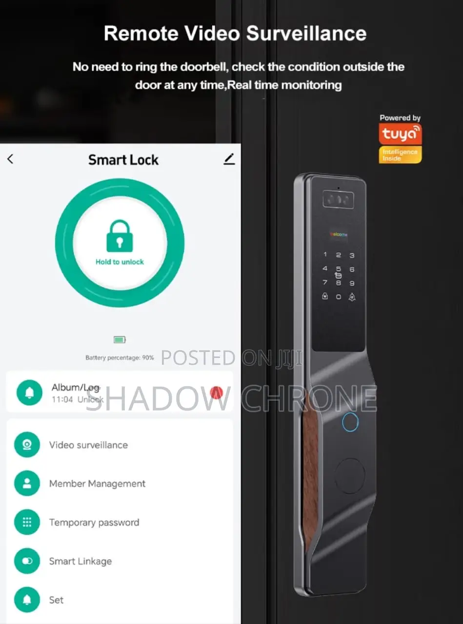 Heavy Duty Smart Door Lock With Fingerprint Remote