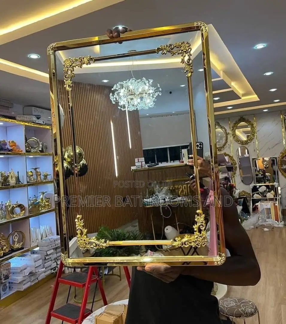 Stainless Gold Bathroom Mirror