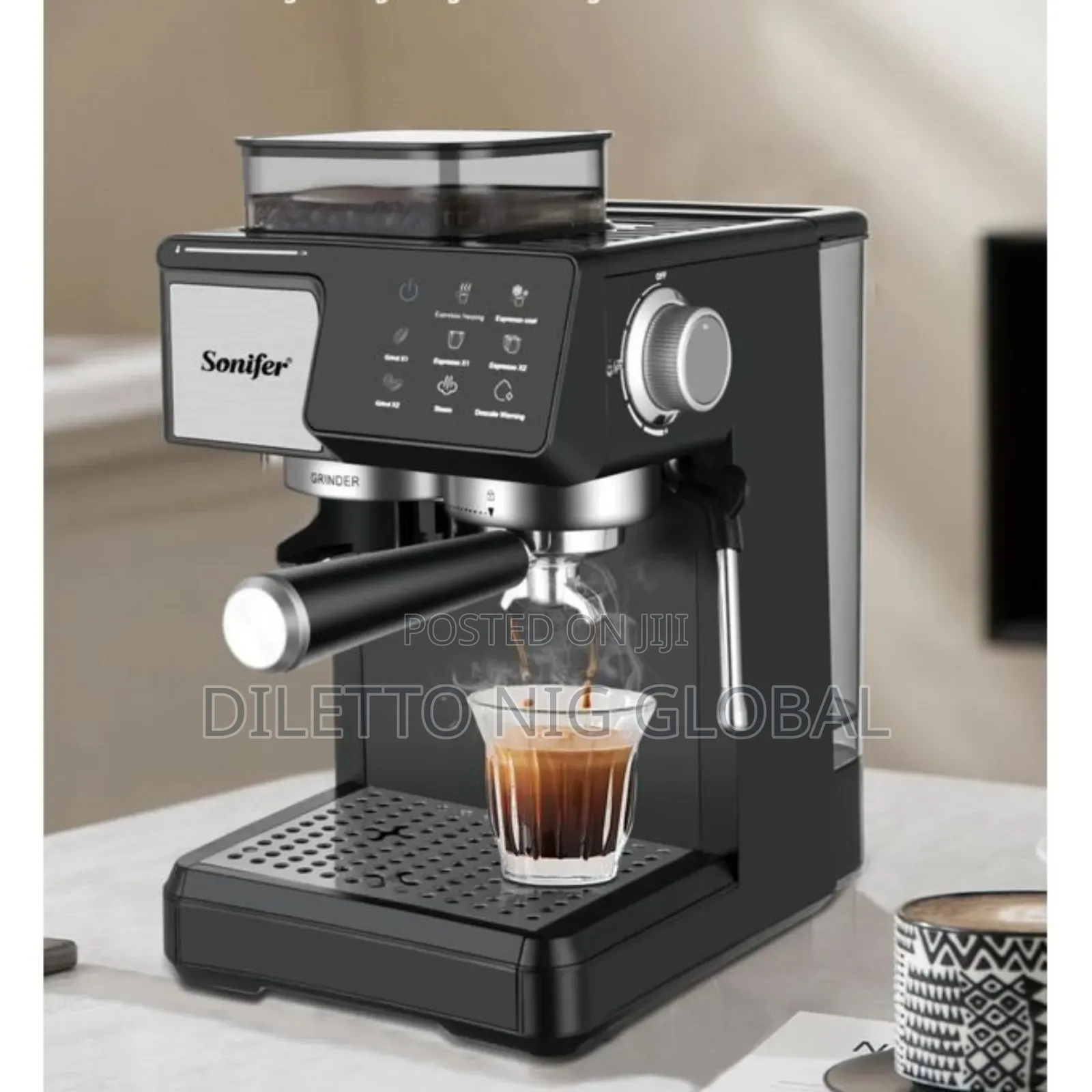 Commercial Automatic Espresso Coffee Machine With Coffee Grinder