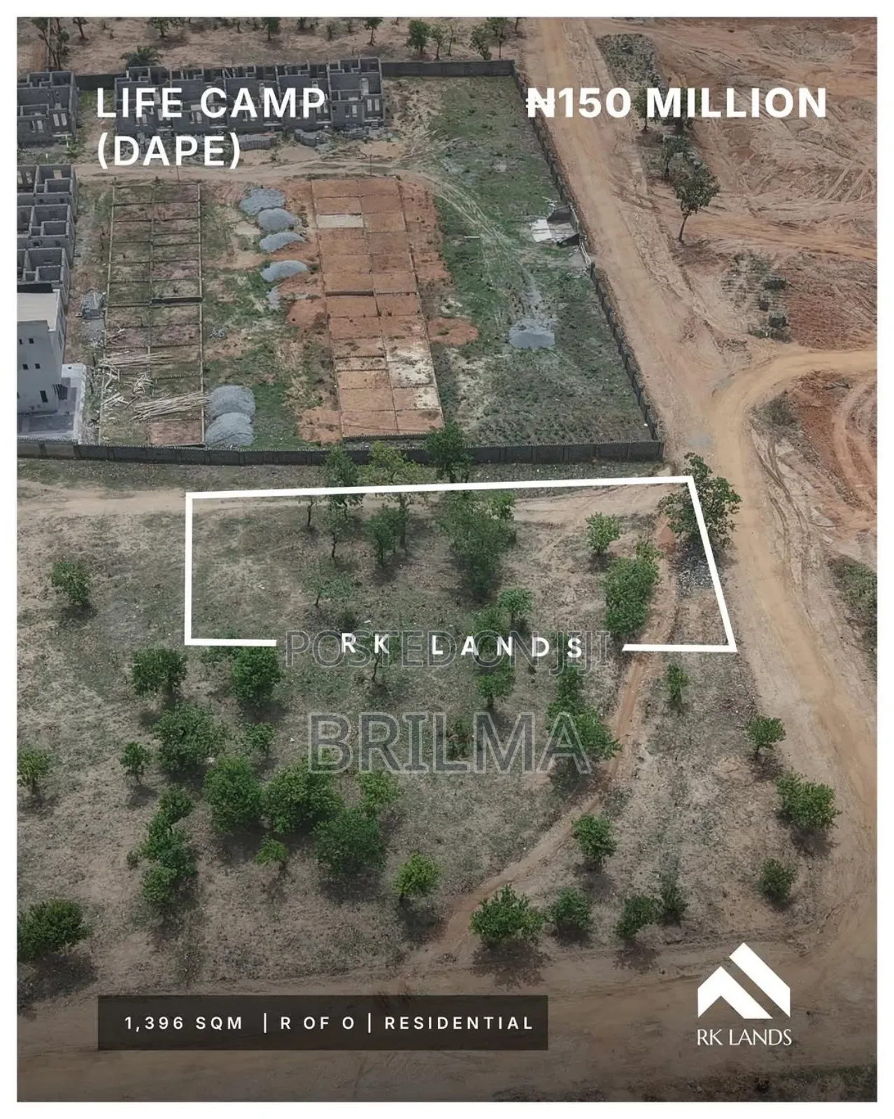 1400sqm Land in Lifecamp(Dape) for Sale