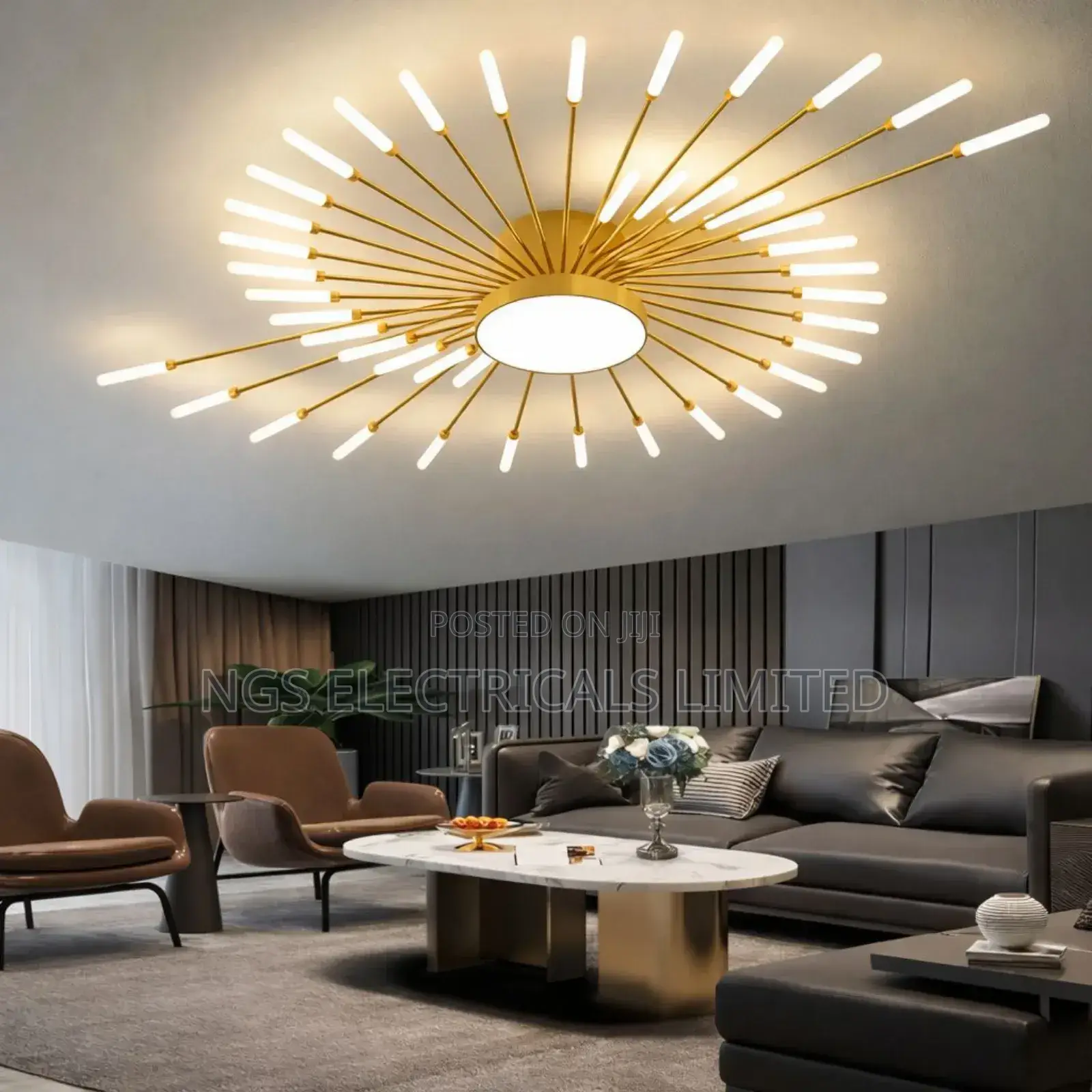 42hands Chandelier Black and Gold
