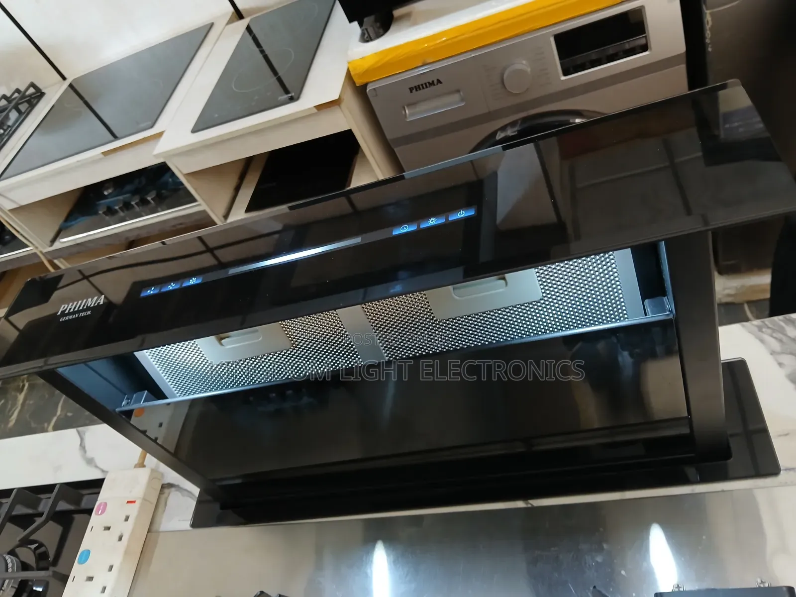 Phima Luxury Down-Draft Inbuilt Heat Extractor Hood 60x60cm