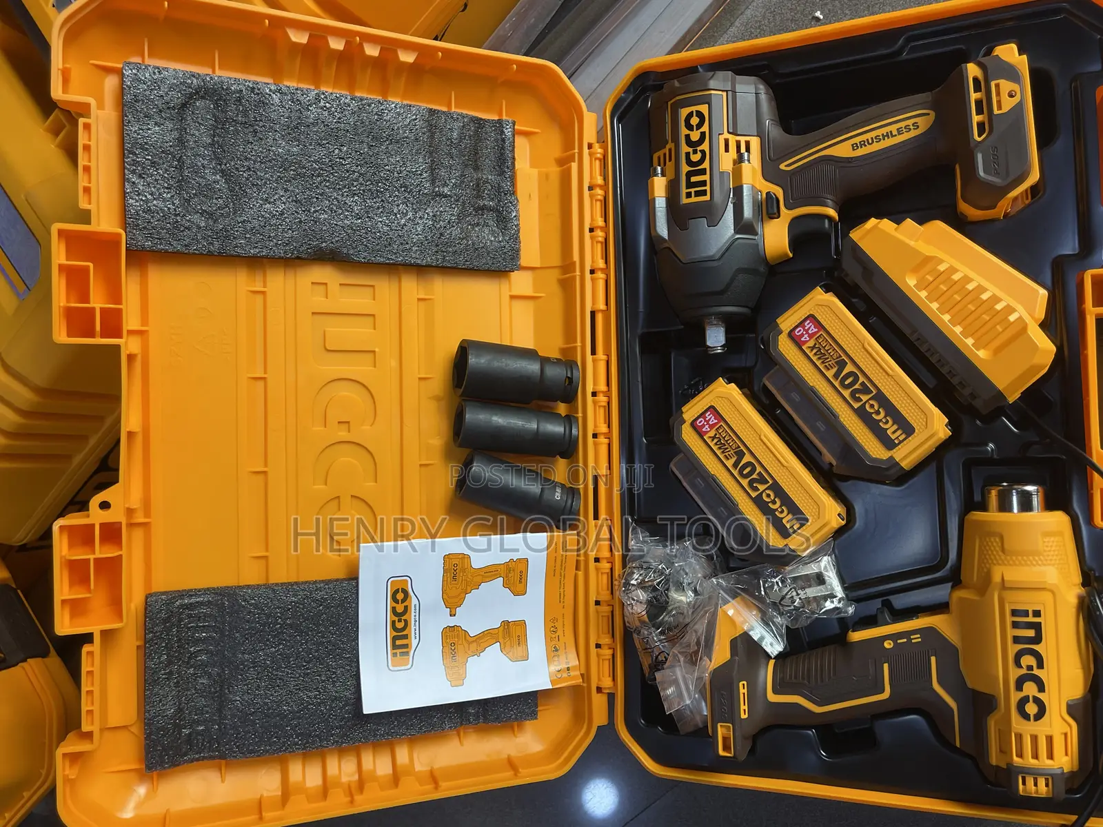 20v Ingco 2in1 Heat Gun and Impart Wrench Set