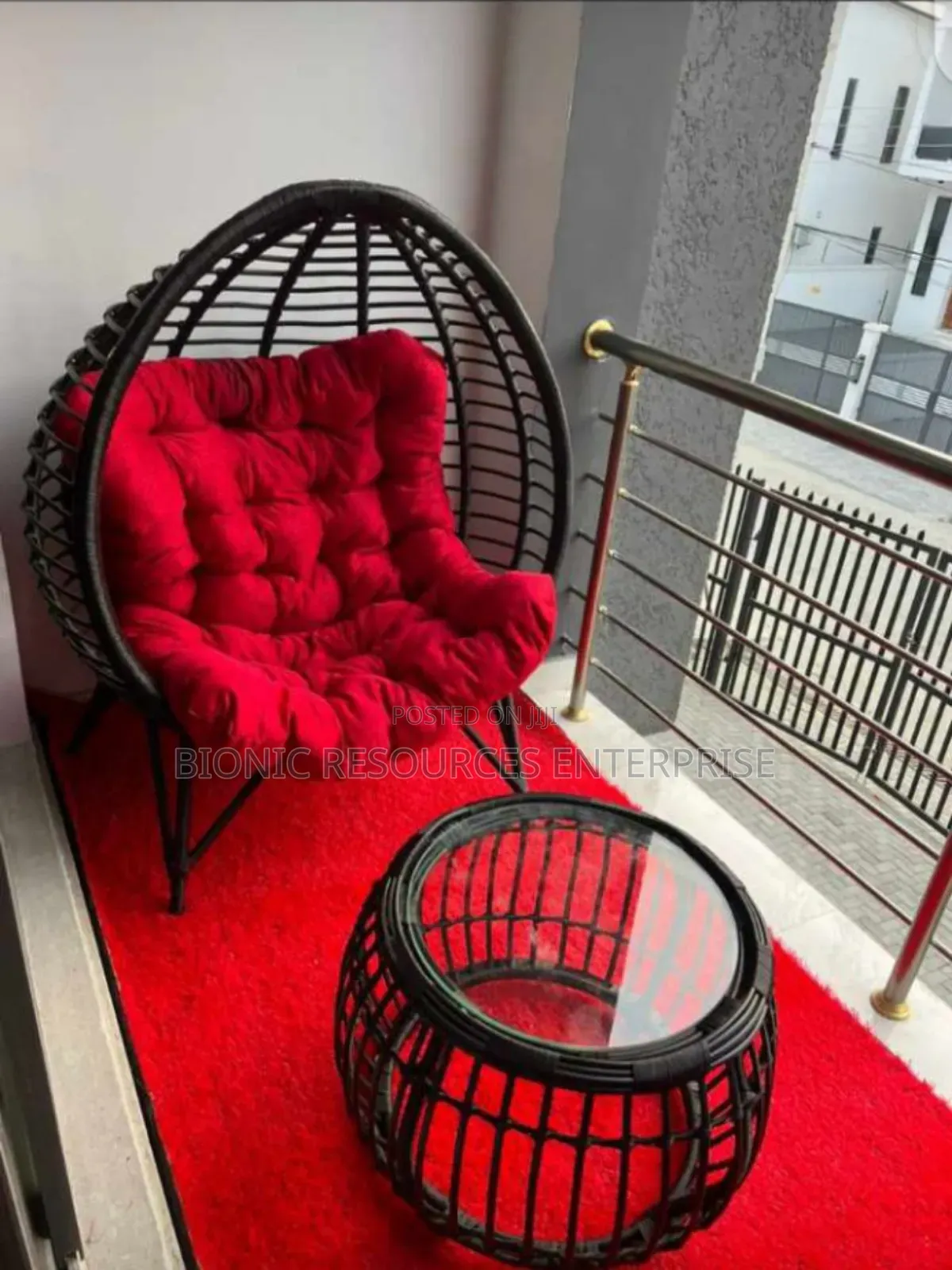 Rattan Outdoor Relaxing Chair With Centre Table
