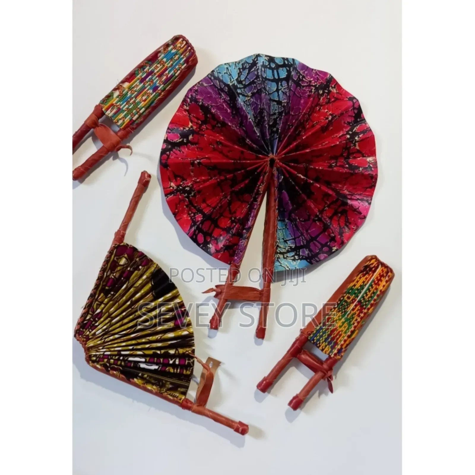 Wedding Ankara Handfans With Aso Ebi