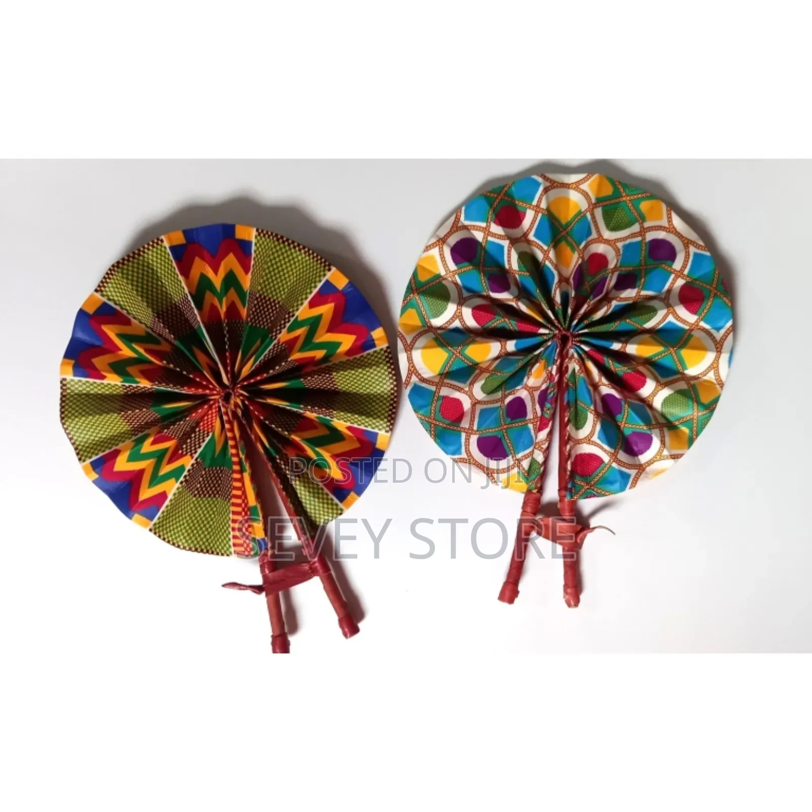 Wedding Ankara Handfans With Aso Ebi