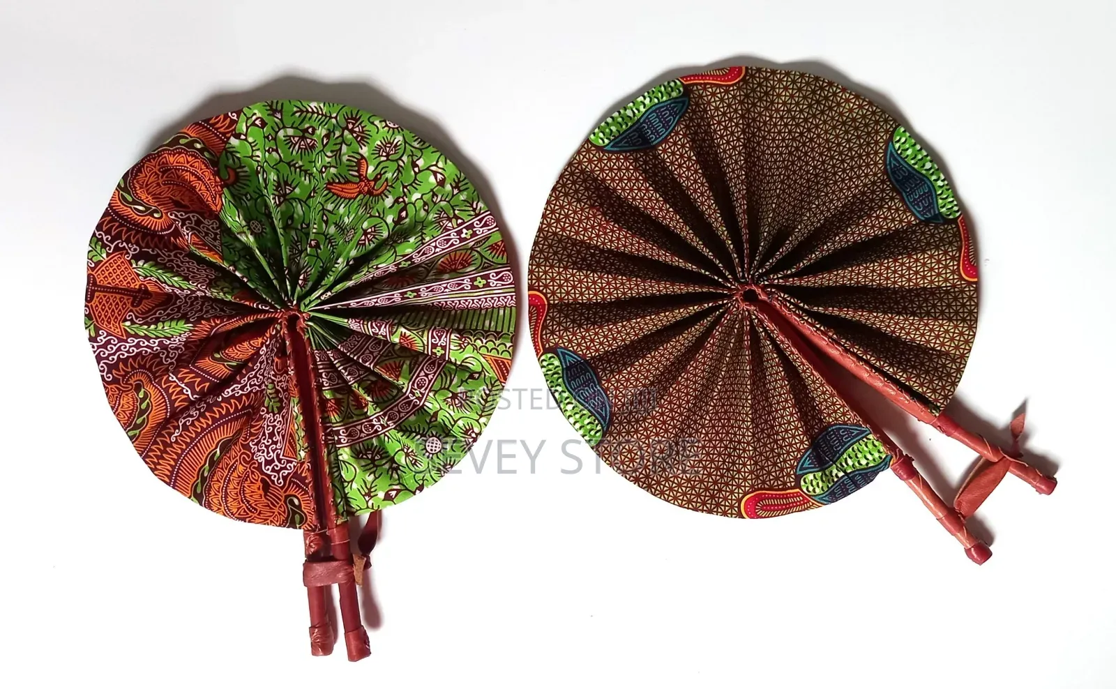 Wedding Ankara Handfans With Aso Ebi