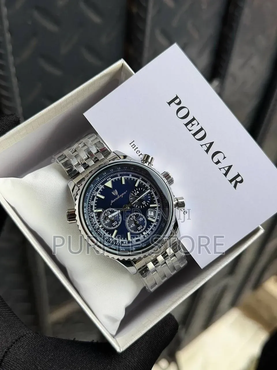 Poedagar Functional Chronograph "Non-Tarnish Steel" Watch 