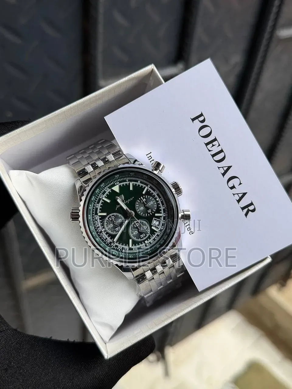 Poedagar Functional Chronograph "Non-Tarnish Steel" Watch 