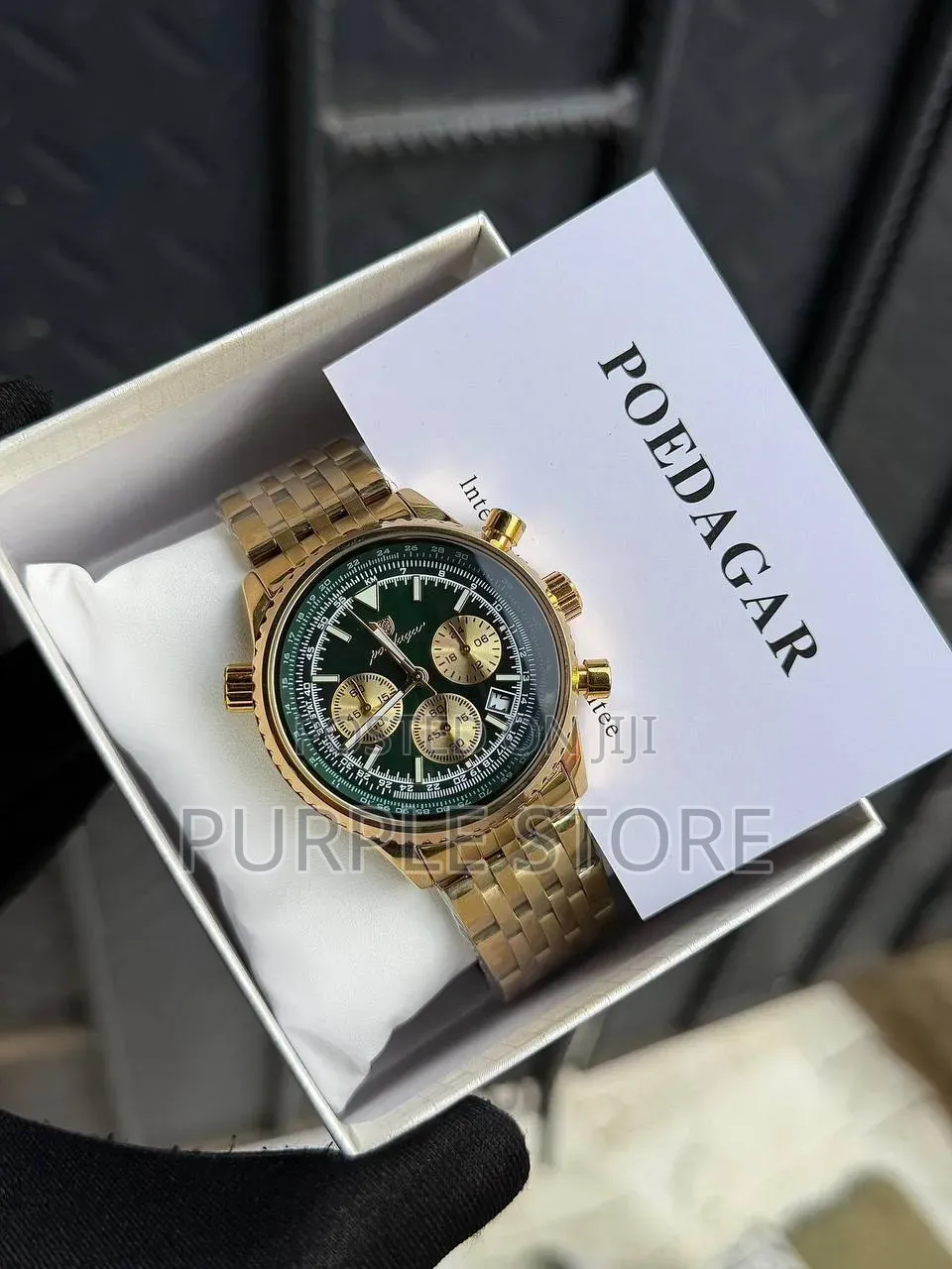 Poedagar Functional Chronograph "Non-Tarnish Steel" Watch 