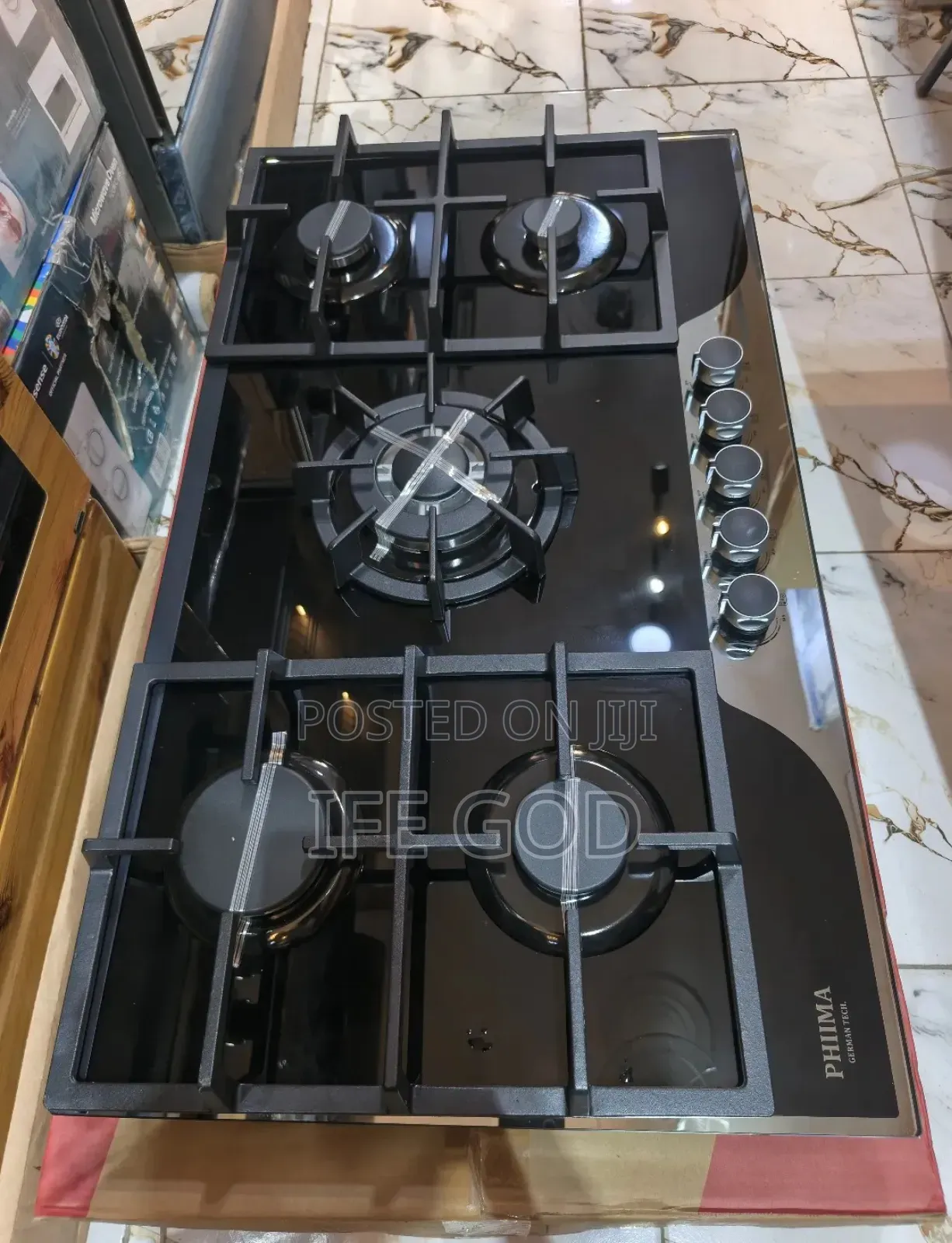 Original Phiima Built-in Glass Top 5 Burners Automatic Gas Cooker Hob