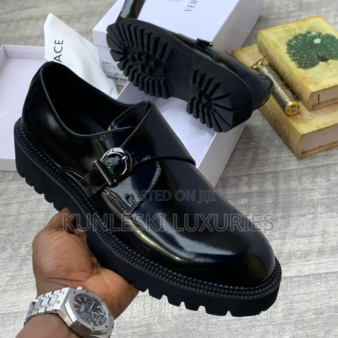 Original Versace Monk Leather Shoes in 2 Colors