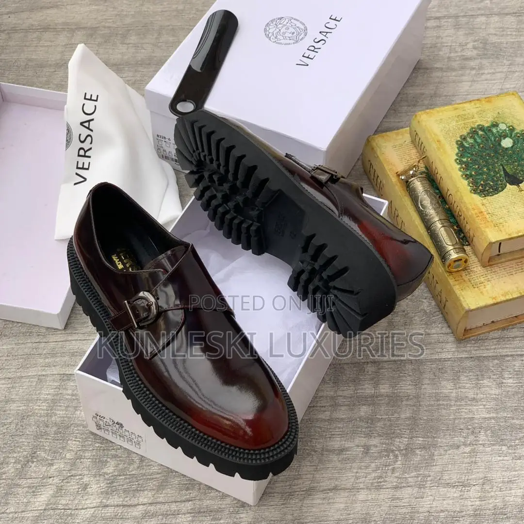 Original Versace Monk Leather Shoes in 2 Colors