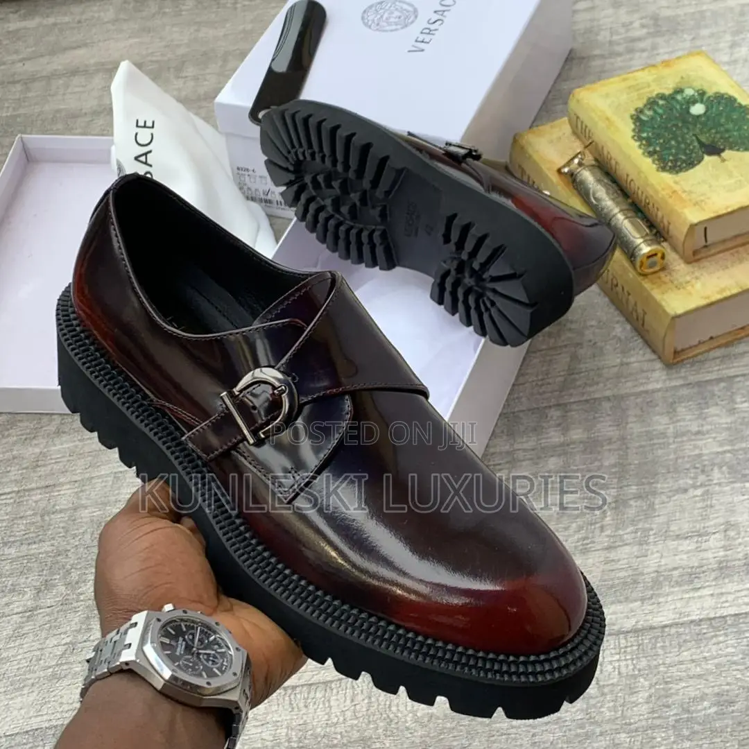 Original Versace Monk Leather Shoes in 2 Colors