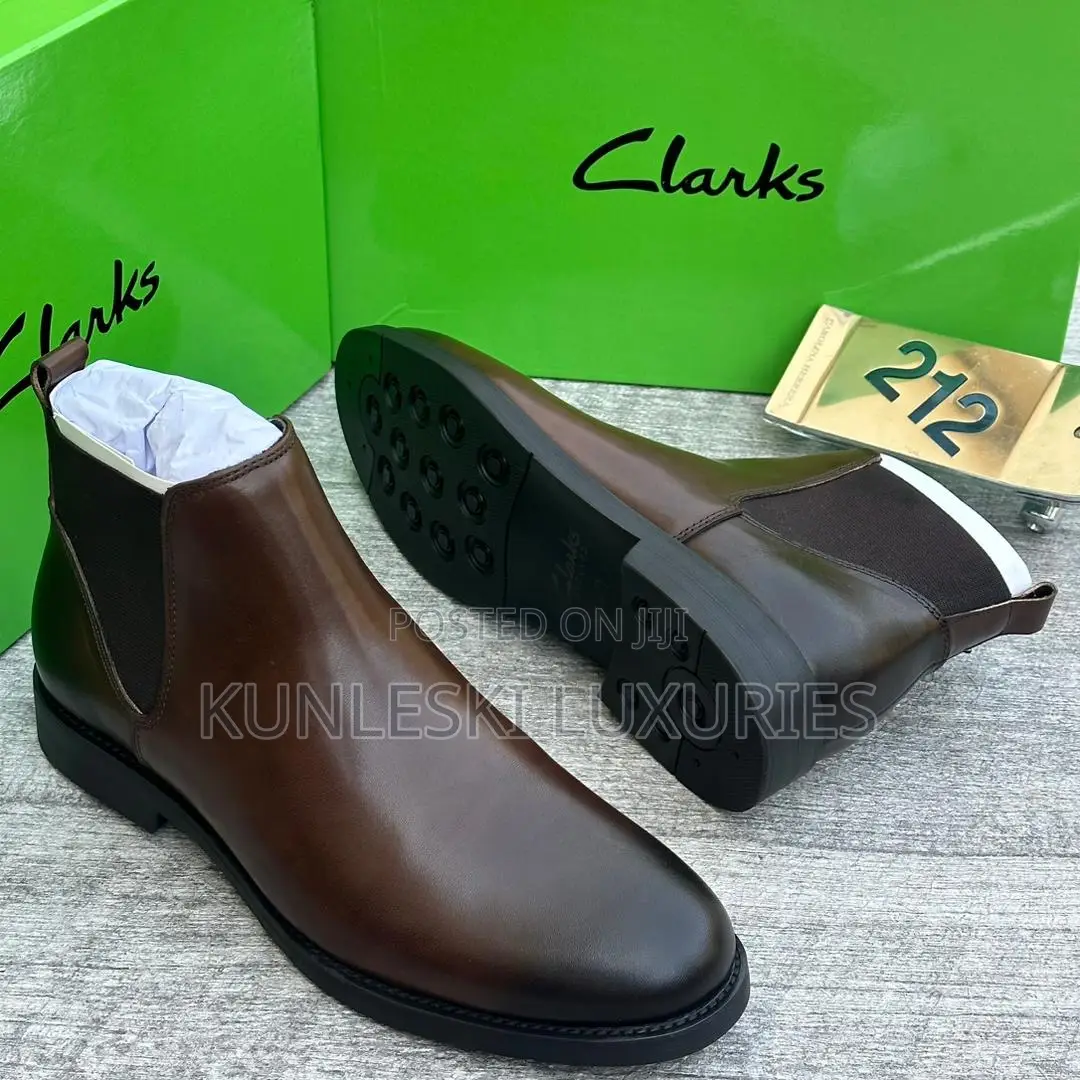 Original Clarks Chelsea Ankle Leather Men’S Boot Shoes Collections